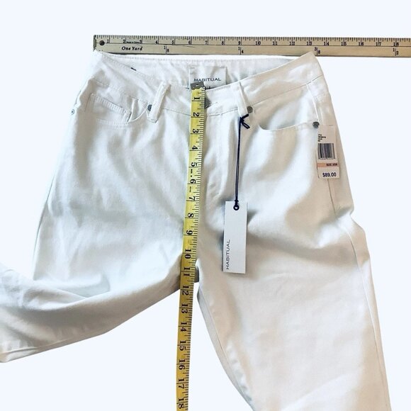 NWT Habitual Hadley High Rise Skinny Boot White Jeans Size 2/26 - Picture 6 of 9